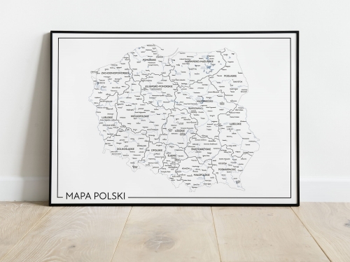 Plakat Mapa Polski
