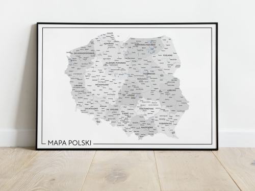 Plakat Mapa Polski