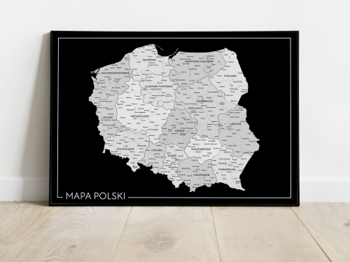 Plakat Mapa Polski