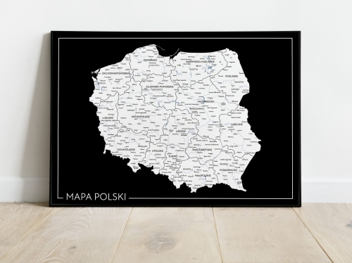 Plakat Mapa Polski