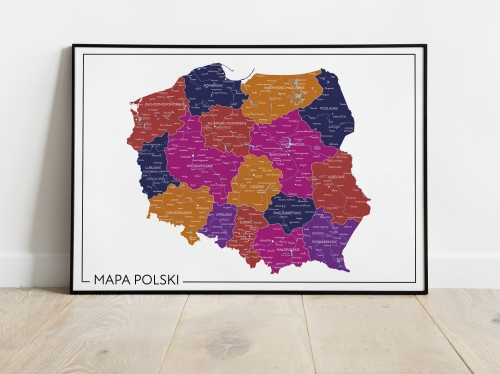 Miniaturka_Mapa Polski 2024 Wielokolorowa 14-01.jpg