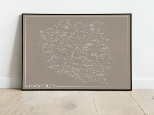 Plakat Mapa Polski