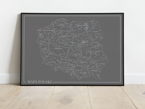 Plakat Mapa Polski