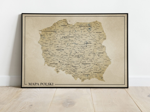 Plakat Mapa Polski