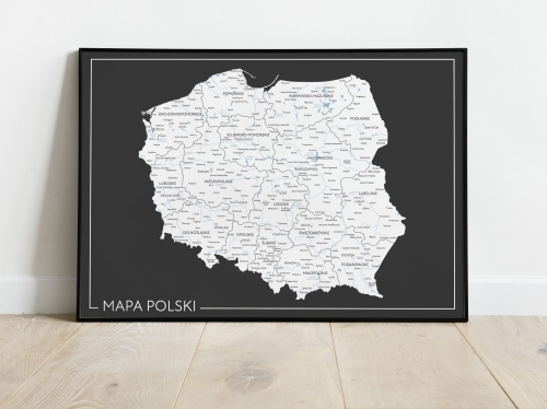 Plakat Mapa Polski