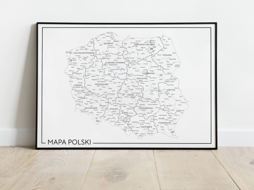 Plakat Mapa Polski
