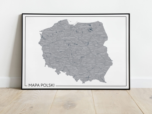 Plakat Mapa Polski