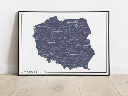 Plakat Mapa Polski