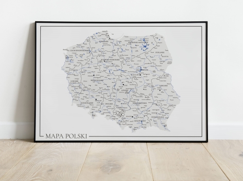 Plakat Mapa Polski