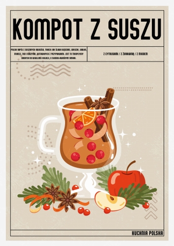 Plakat Kuchenny Kompot z Suszu, Plakat do Kuchni