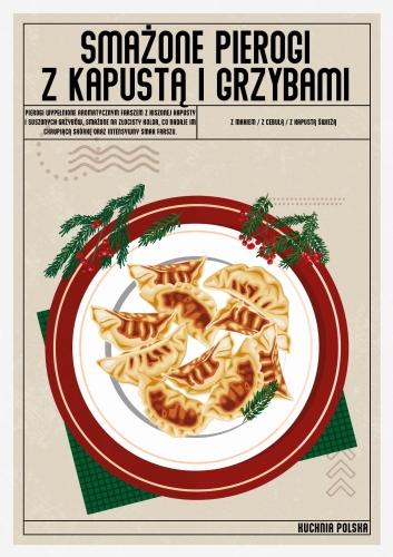 Plakat Kuchenny Smażone Pierogi, Plakat do Kuchni