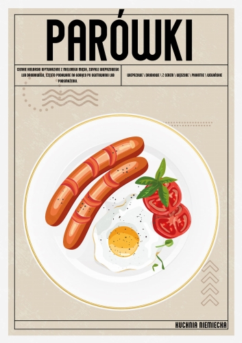 Plakat Kuchenny Parówki Do Kuchni