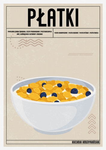 Plakat Kuchenny Płatki Do Kuchni