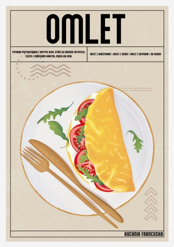 Plakat Kuchenny Omlet Do Kuchni