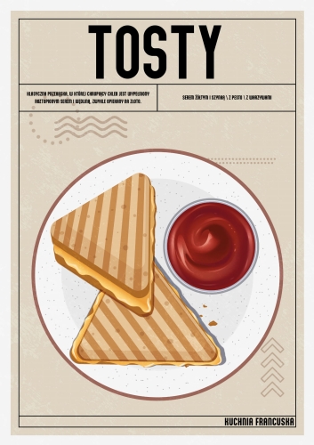 Plakat Kuchenny Tosty Do Kuchni