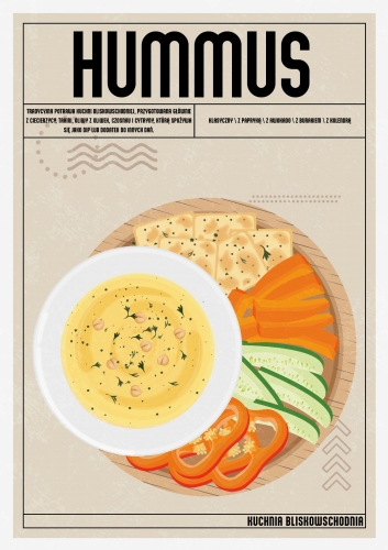Plakat Kuchenny Hummus Do Kuchni