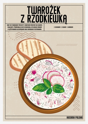 Plakat Kuchenny Twarożek z Rzodkiewką Do Kuchni