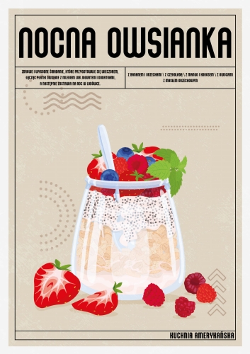 Plakat Kuchenny Nocna Owsianka Do Kuchni