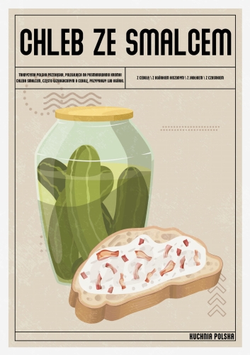 Plakat Kuchenny Chleb ze Smalcem Do Kuchni