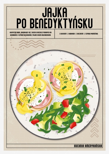 Plakat Kuchenny Jajka Po Benedyktyńsku Do Kuchni