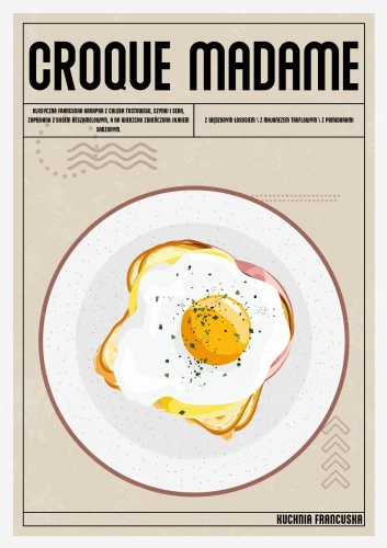 Plakat Kuchenny Croque Madame Do Kuchni