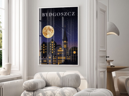 Plakat do salonu Skylines Bydgoszcz w Nocnym Stylu 