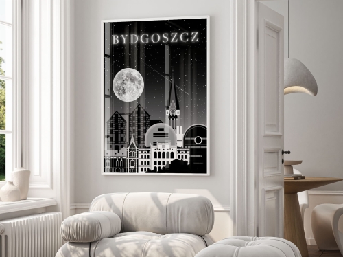 Plakat do salonu Skylines Bydgoszcz w Nocnym Stylu 