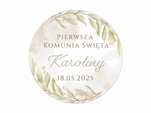 Personalizowane Naklejki na Komunię, Naklejki Komunijne, Naklejki na Komunie