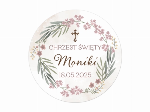 Personalizowane Naklejki na Chrzest Święty, Naklejki Chrzest Swiety 