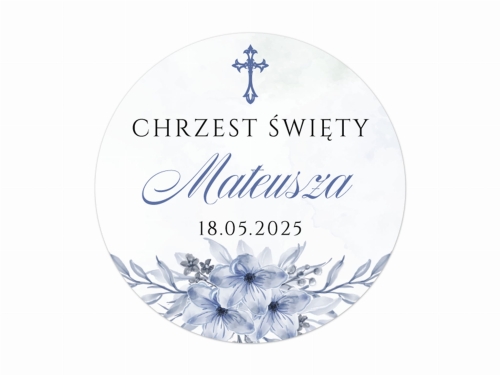 Personalizowane Naklejki na Chrzest Święty, Naklejki Chrzest Swiety 
