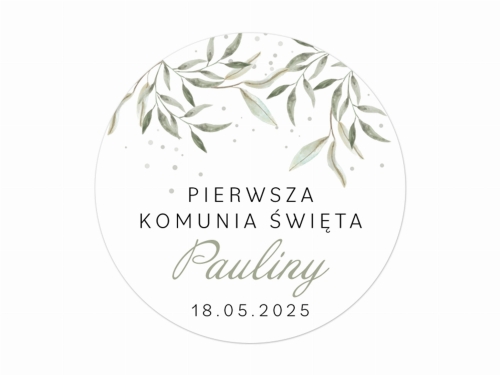 Personalizowane Naklejki na Komunię, Naklejki Komunijne, Naklejki na Komunie