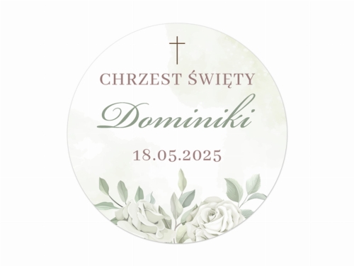Personalizowane Naklejki na Chrzest Święty, Naklejki Chrzest Swiety 