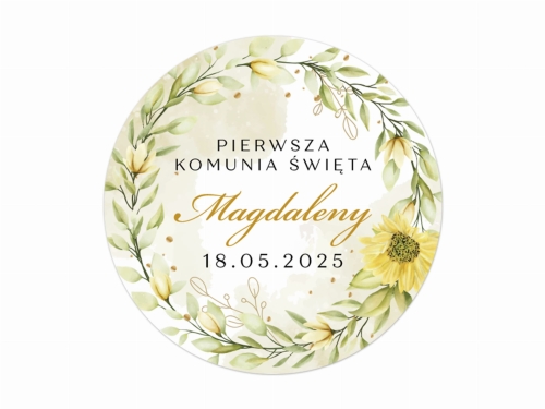 Personalizowane Naklejki na Komunię, Naklejki Komunijne, Naklejki na Komunie