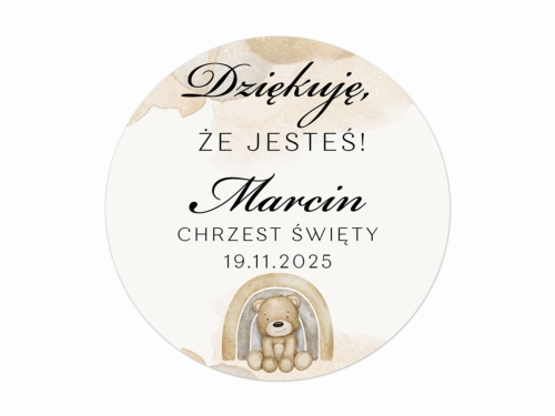 Personalizowane Naklejki na Chrzest Święty, Naklejki Chrzest Swiety