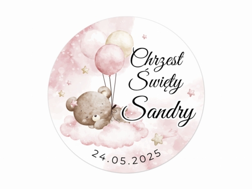 Personalizowane Naklejki na Chrzest Święty, Naklejki Chrzest Swiety