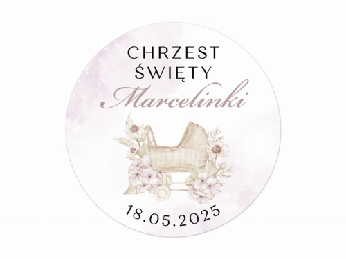Personalizowane Naklejki na Chrzest Święty, Naklejki Chrzest Swiety