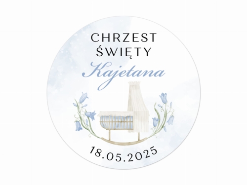 Personalizowane Naklejki na Chrzest Święty, Naklejki Chrzest Swiety