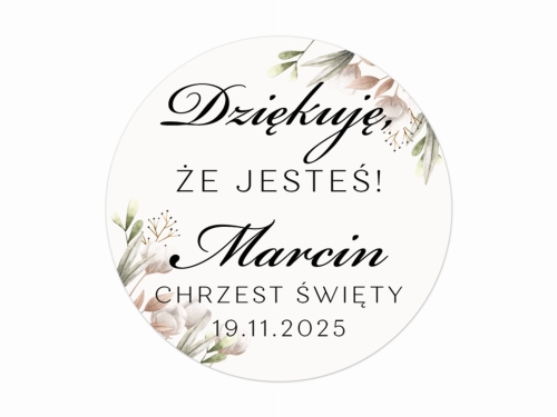 Personalizowane Naklejki na Chrzest Święty, Naklejki Chrzest Swiety