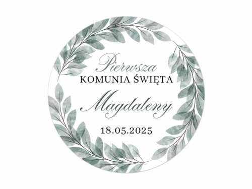 Personalizowane Naklejki na Komunię, Naklejki Komunijne, Naklejki na Komunie
