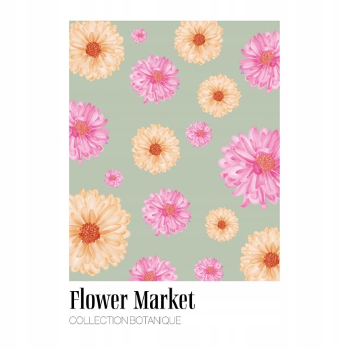 Minimalistyczny Plakat kwiaty Flower Market