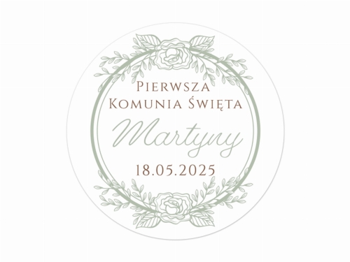 Personalizowane Naklejki na Komunię, Naklejki Komunijne, Naklejki na Komunie