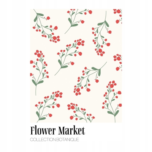 Minimalistyczny Plakat kwiaty Flower Market