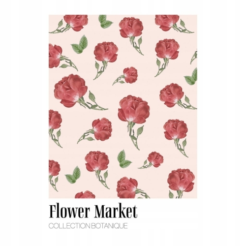 Minimalistyczny Plakat kwiaty Flower Market