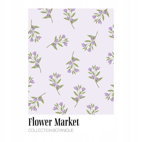 Minimalistyczny Plakat kwiaty Flower Market