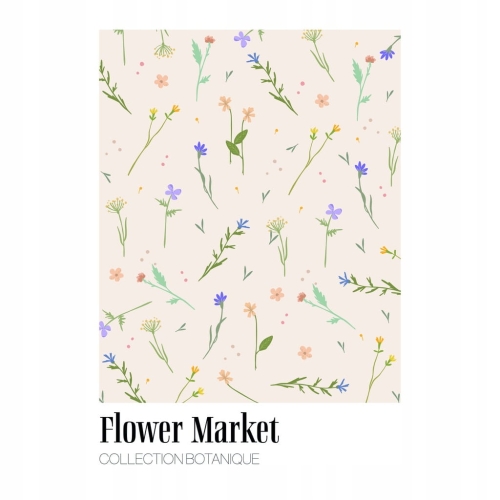 Minimalistyczny Plakat kwiaty Flower Market