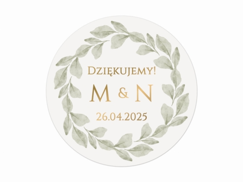 Personalizowane naklejki ślubne – minimalistyczny design