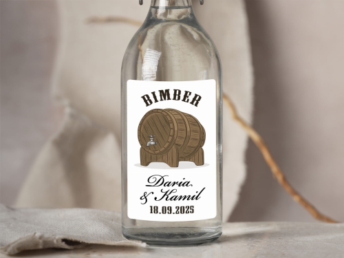 Ślubne naklejki na bimber – personalizacja w cenie
