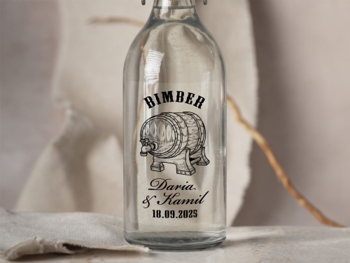 Etykiety na bimber do rozdania gościom weselnym – personalizowane