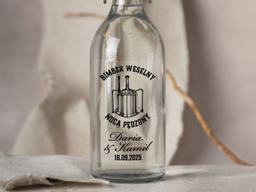 Naklejki ślubne na bimber – subtelne wzory w stylu boho lub rustykalnym