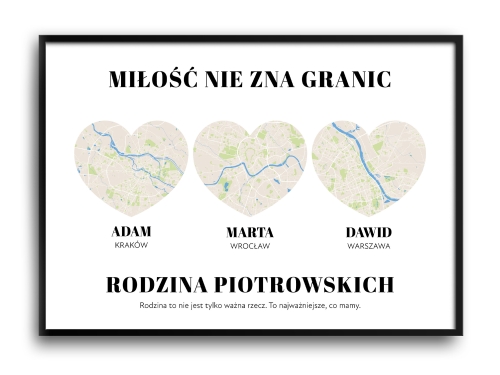 Plakat personalizowany – Miłość nie zna granic